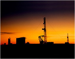 Rig at sunset